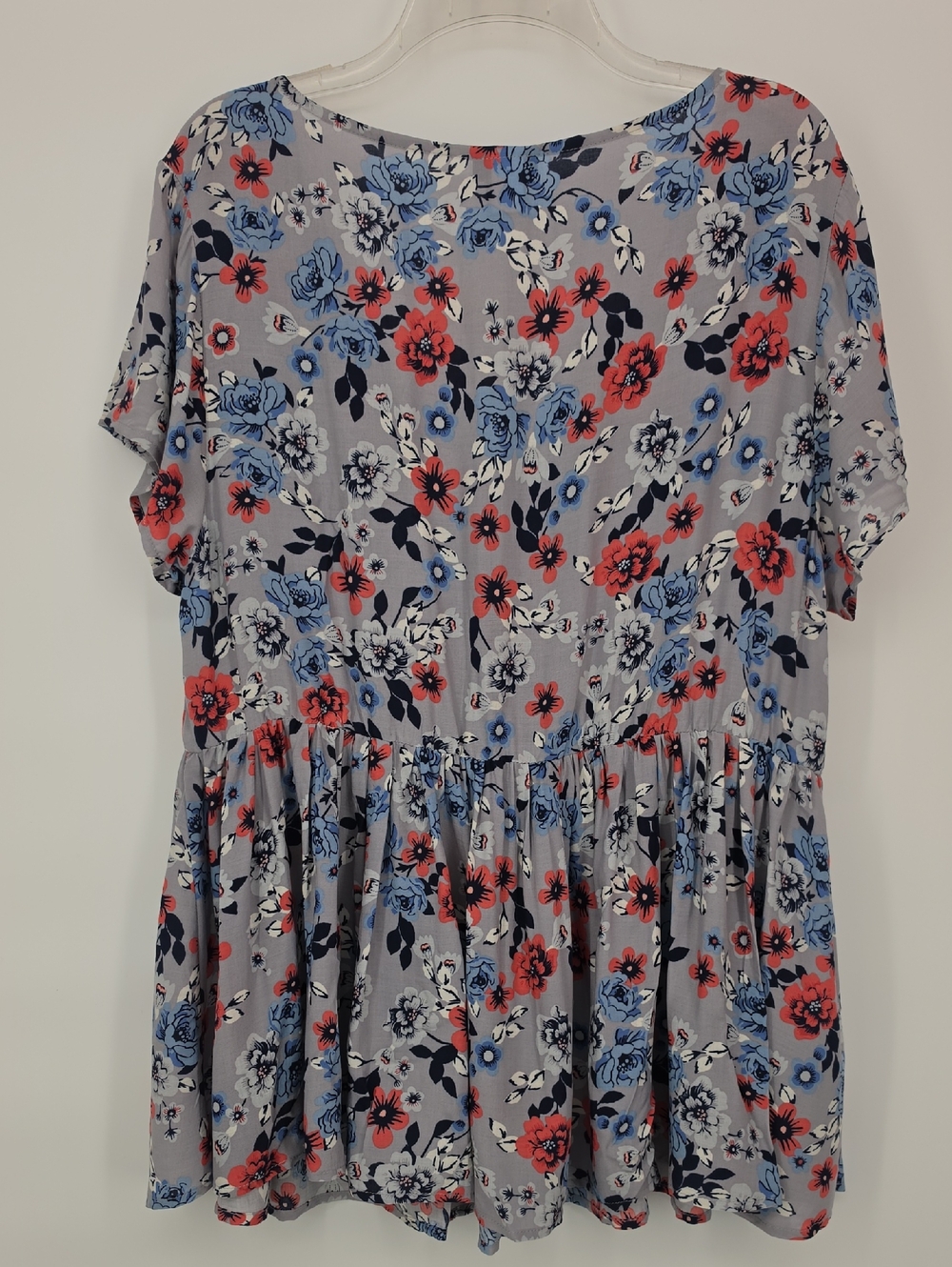 NWT Torrid Women 0 Floral Blouse Babydoll Tie Neck Flowy Top - Picture 12 of 15
